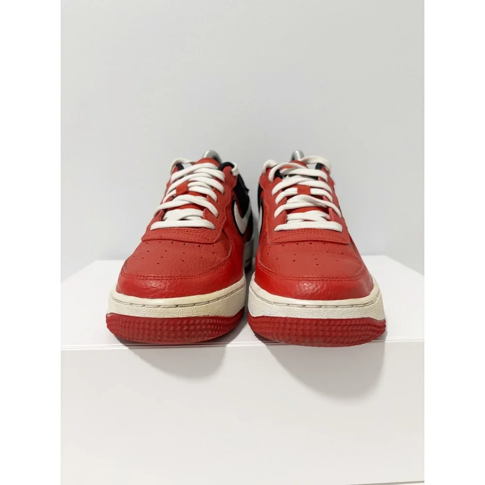 Nike Air Force 1 LV8 1GS Low Kids 6.5Y Mystic Red Black Suede Leather Sneaker